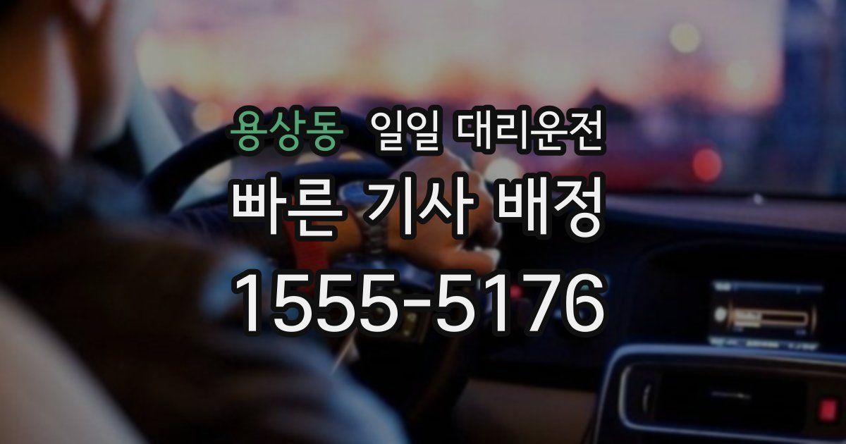 용상동 일일 대리운전