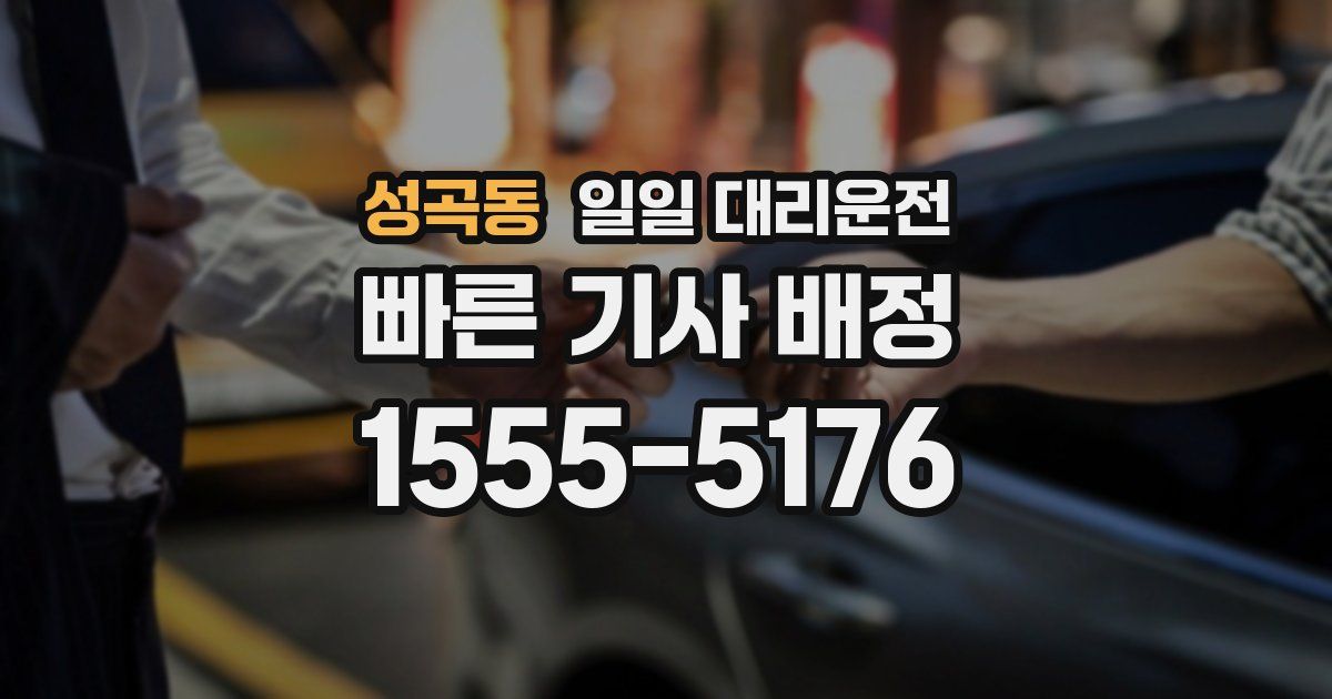 성곡동 일일 대리운전