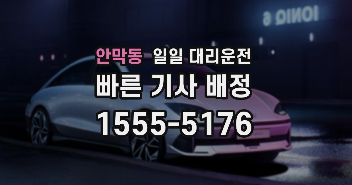 안막동 일일 대리운전