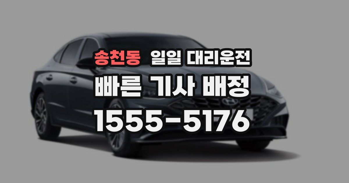 송천동 일일 대리운전