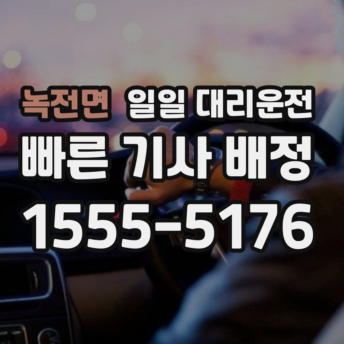 녹전면 일일 대리운전