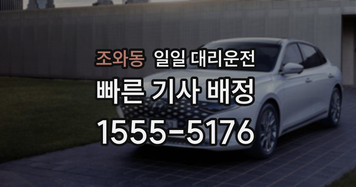조와동 일일 대리운전
