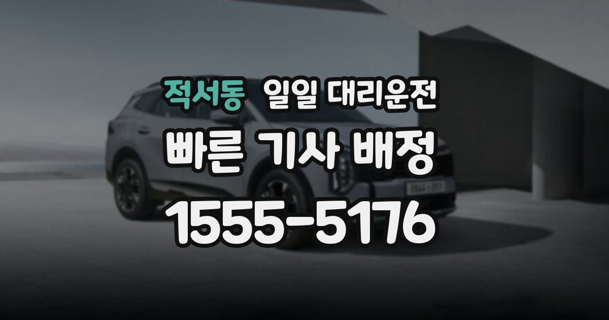 적서동 일일 대리운전