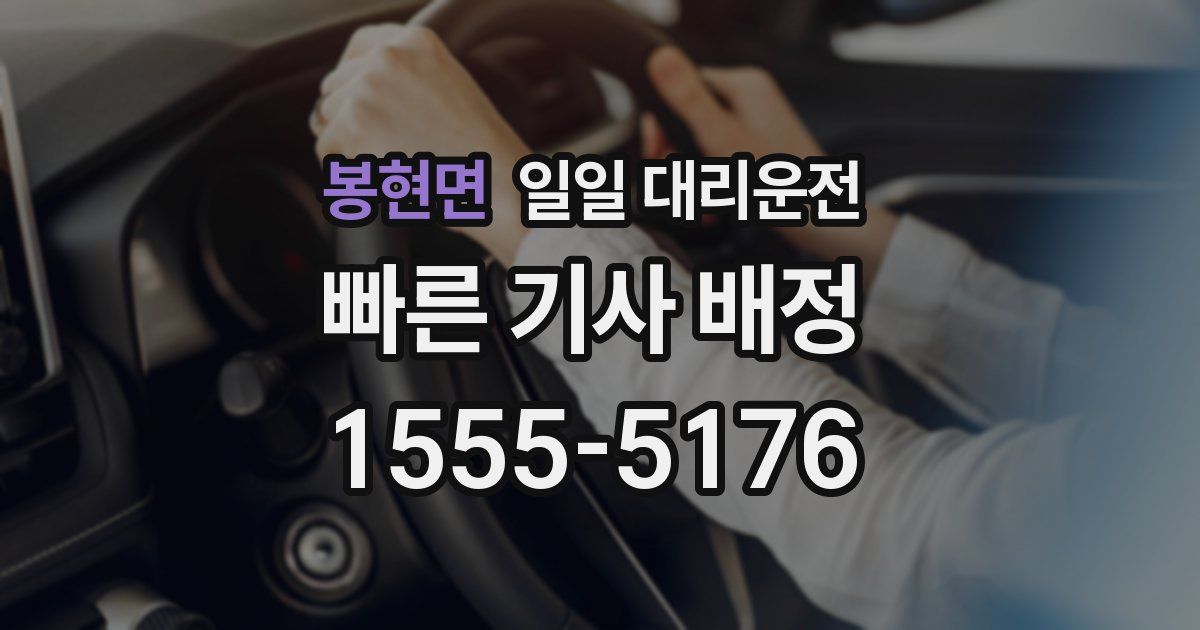 봉현면 일일 대리운전