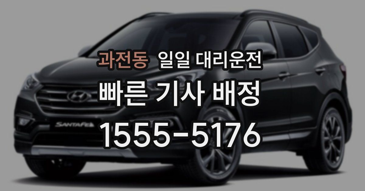 과전동 일일 대리운전