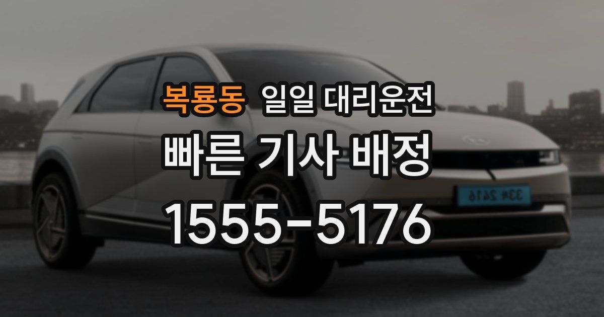 복룡동 일일 대리운전