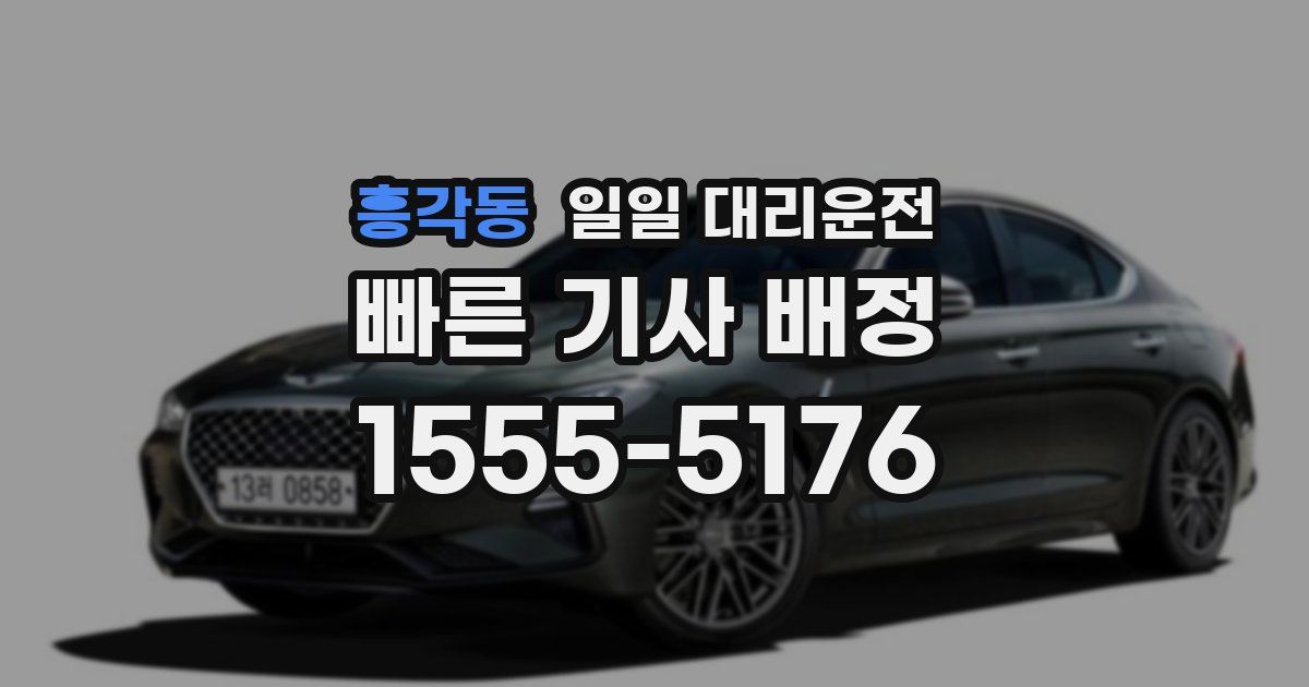 흥각동 일일 대리운전