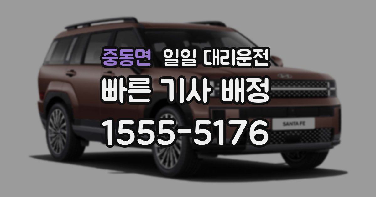 중동면 일일 대리운전