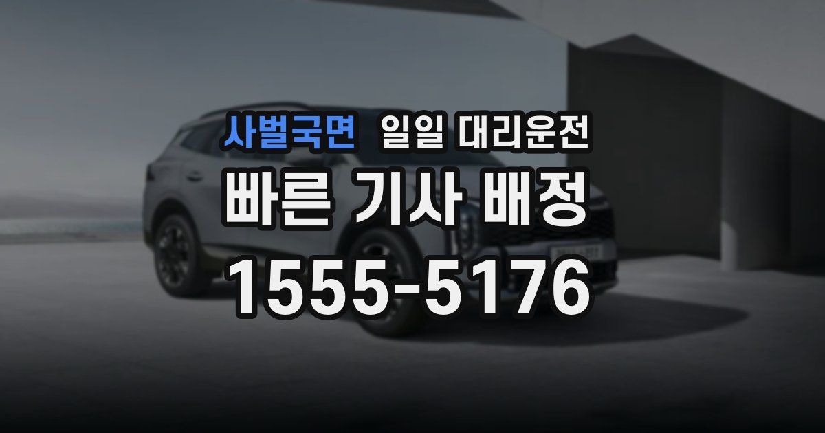 사벌국면 일일 대리운전