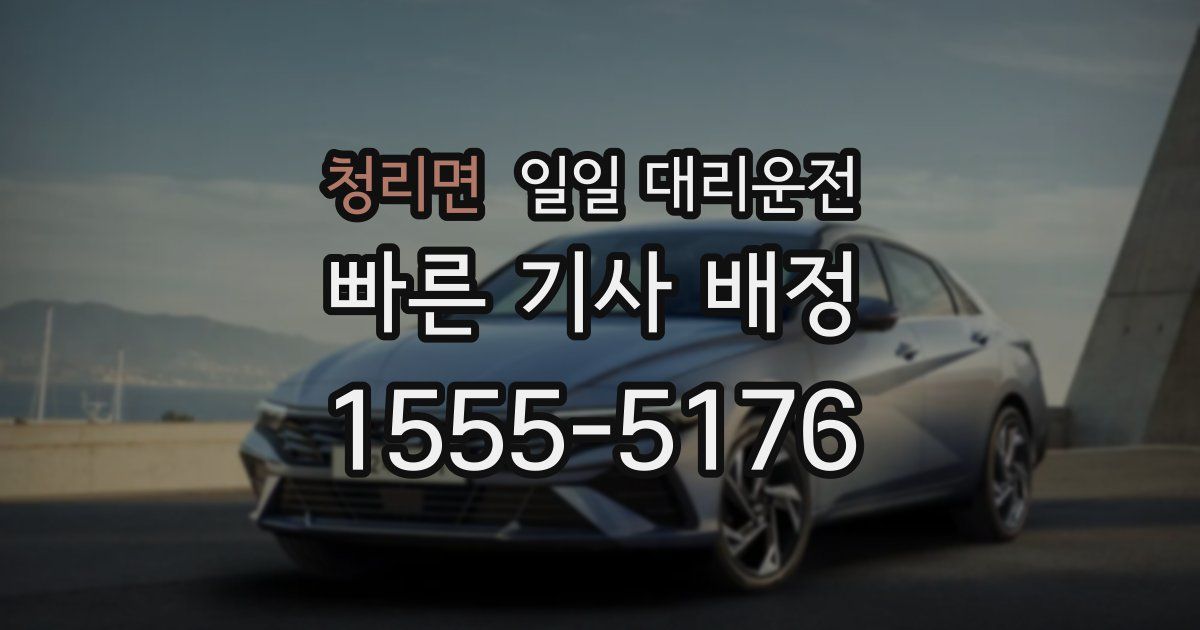 청리면 일일 대리운전