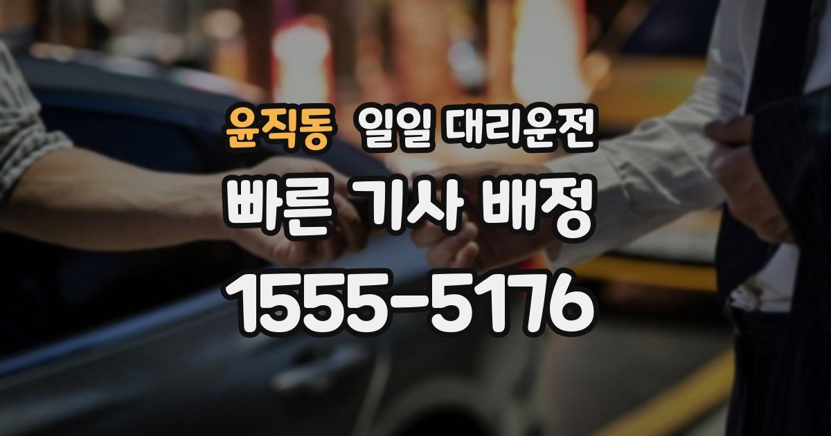 윤직동 일일 대리운전