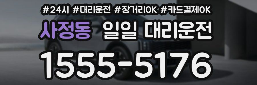 사정동 일일 대리운전
