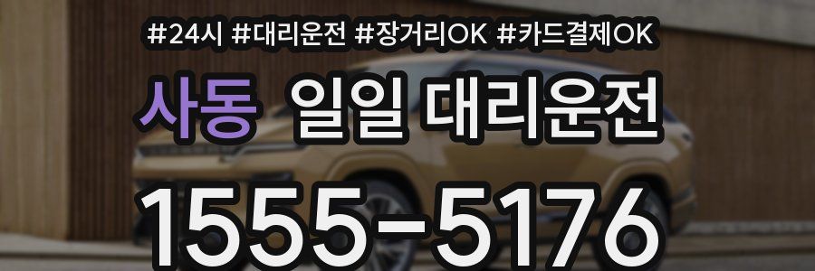 사동 일일 대리운전