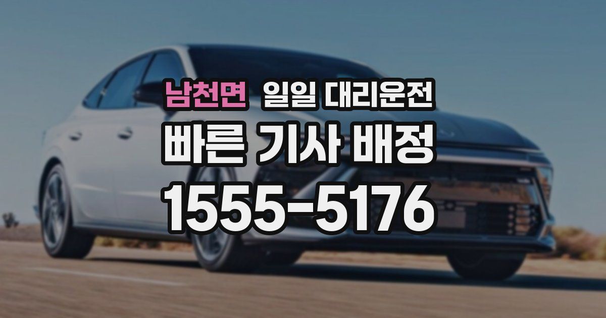 남천면 일일 대리운전