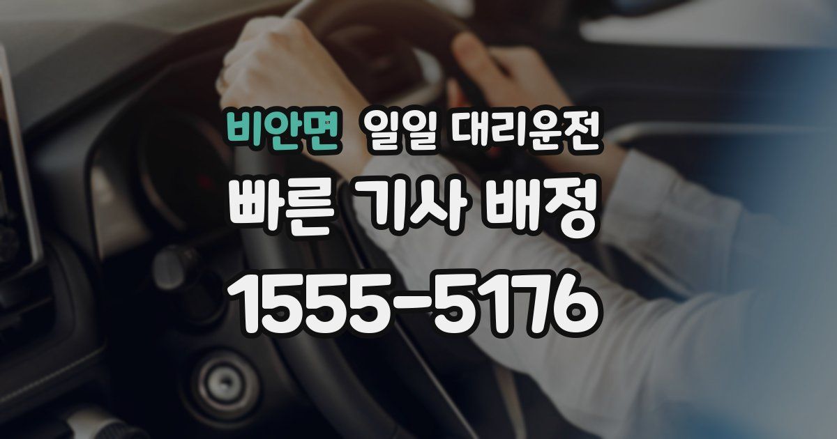 비안면 일일 대리운전