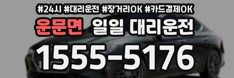 운문면 일일 대리운전