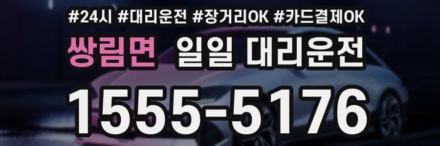 쌍림면 일일 대리운전