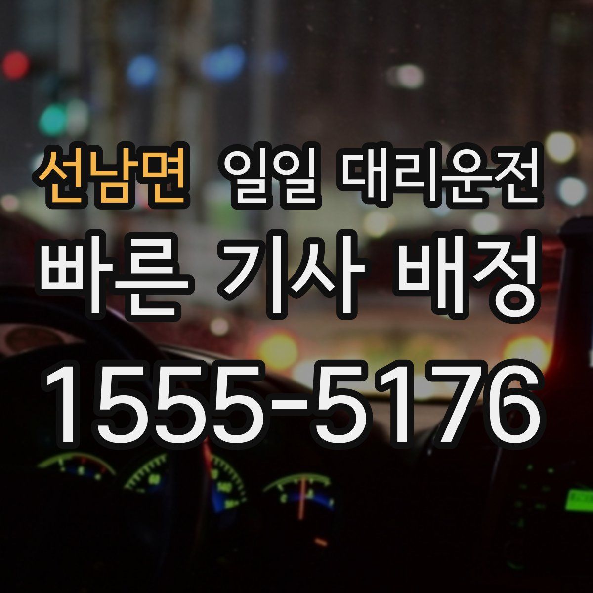 선남면 일일 대리운전
