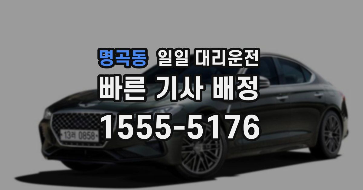 명곡동 일일 대리운전