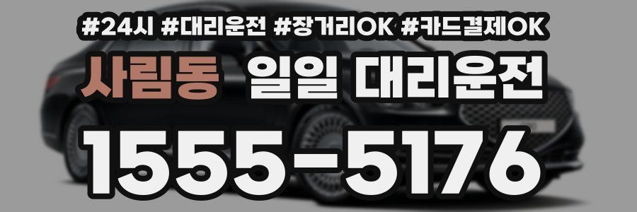 사림동 일일 대리운전