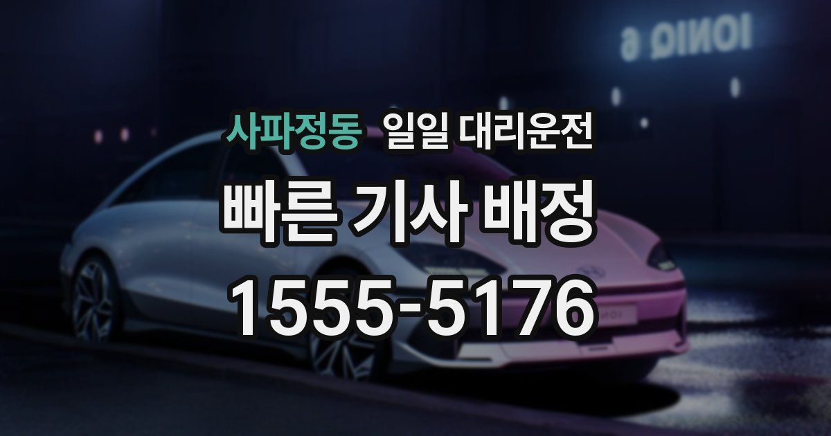 사파정동 일일 대리운전