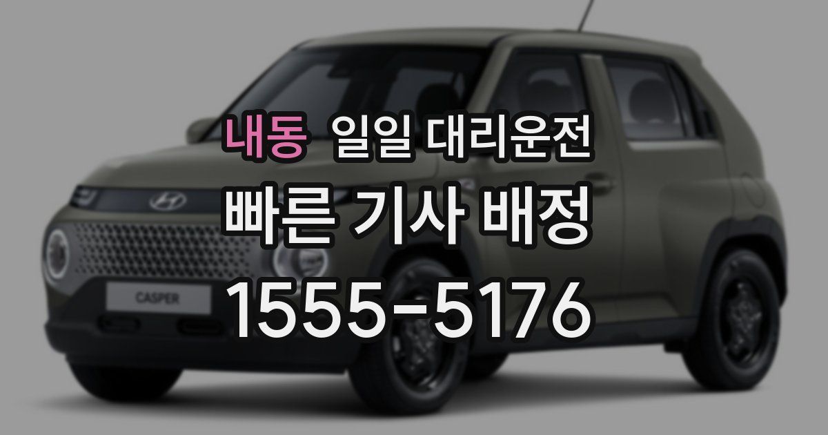 내동 일일 대리운전