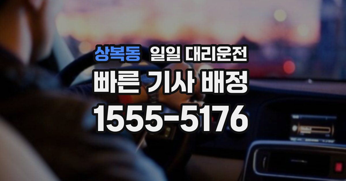 상복동 일일 대리운전