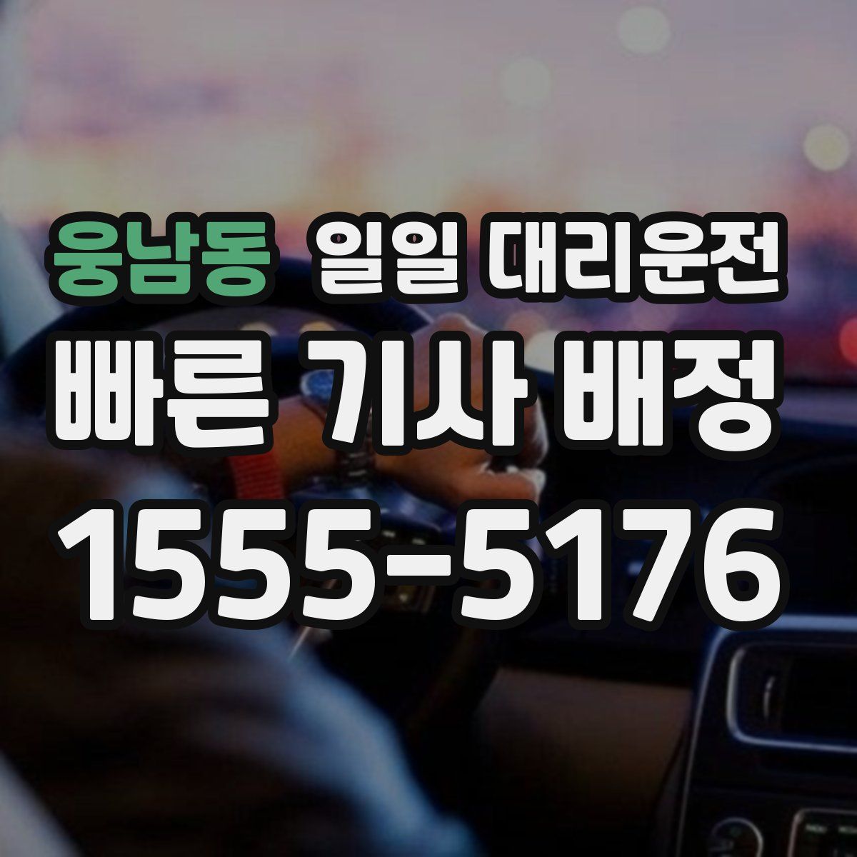 웅남동 일일 대리운전