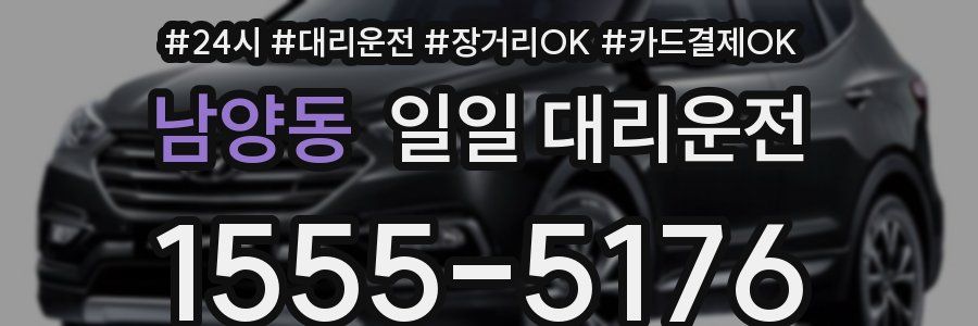 남양동 일일 대리운전