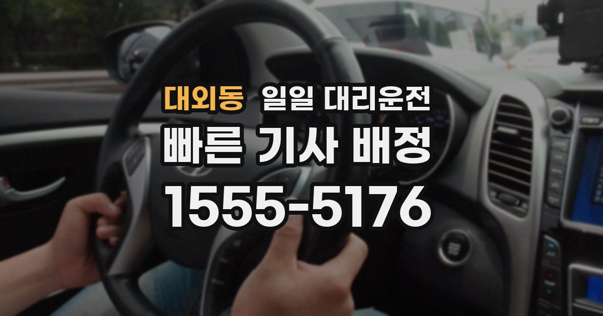 대외동 일일 대리운전