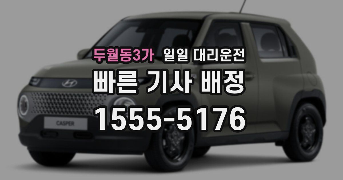 두월동3가 일일 대리운전