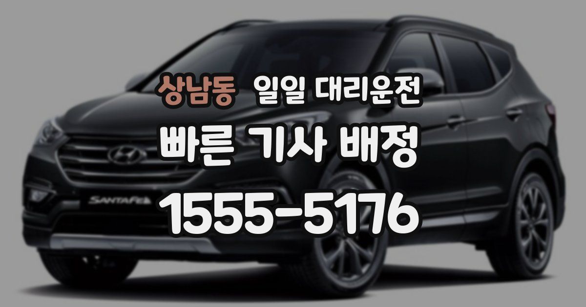 상남동 일일 대리운전