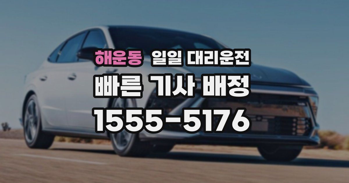 해운동 일일 대리운전