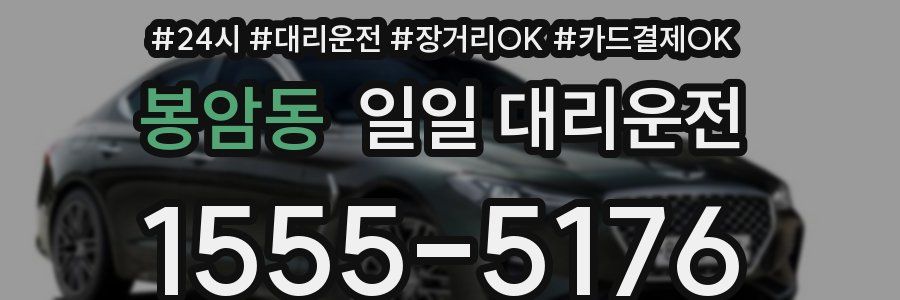 봉암동 일일 대리운전