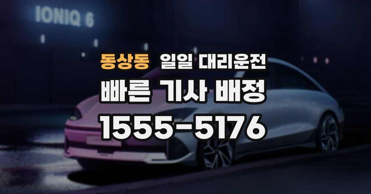 동상동 일일 대리운전