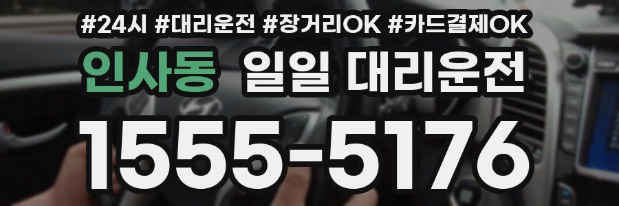 인사동 일일 대리운전