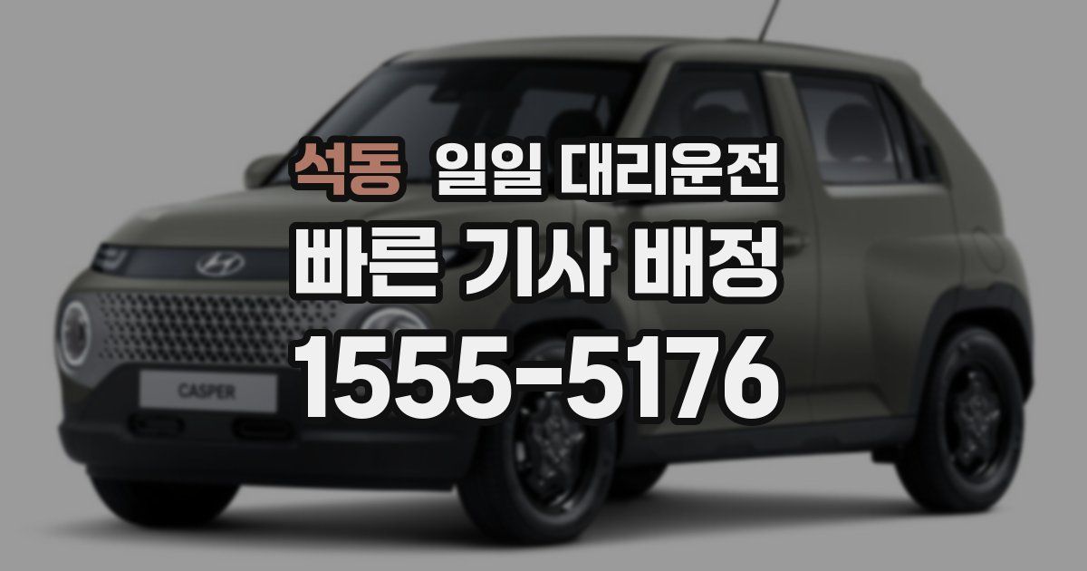석동 일일 대리운전