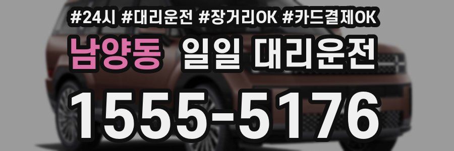 남양동 일일 대리운전