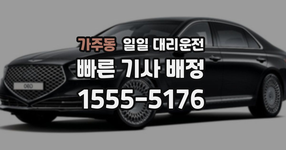 가주동 일일 대리운전