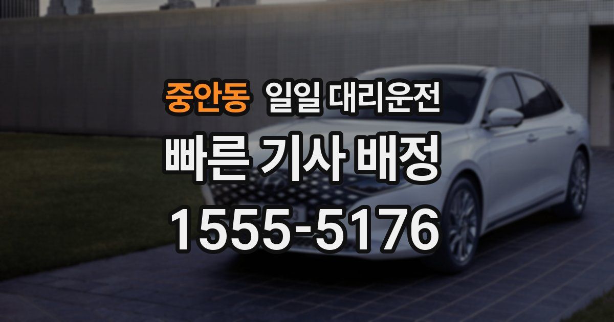 중안동 일일 대리운전