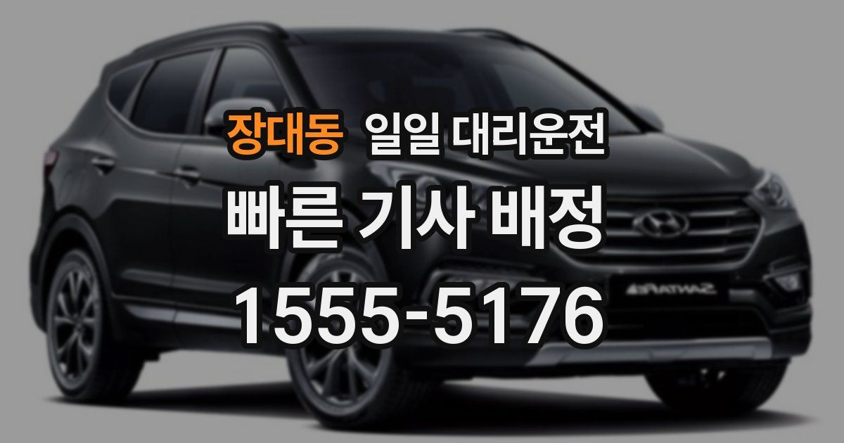 장대동 일일 대리운전
