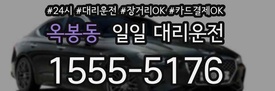 옥봉동 일일 대리운전