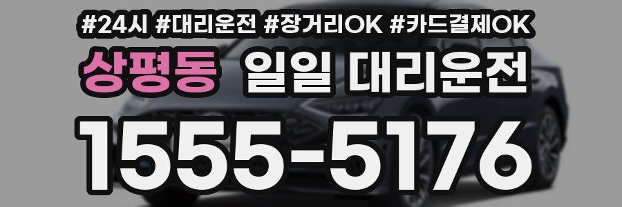 상평동 일일 대리운전