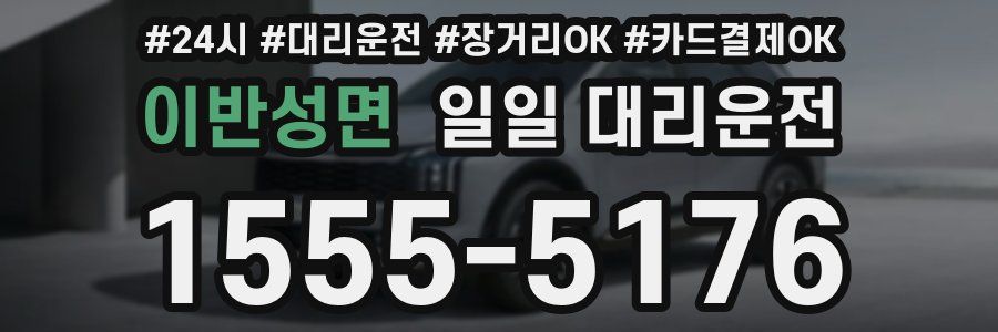 이반성면 일일 대리운전