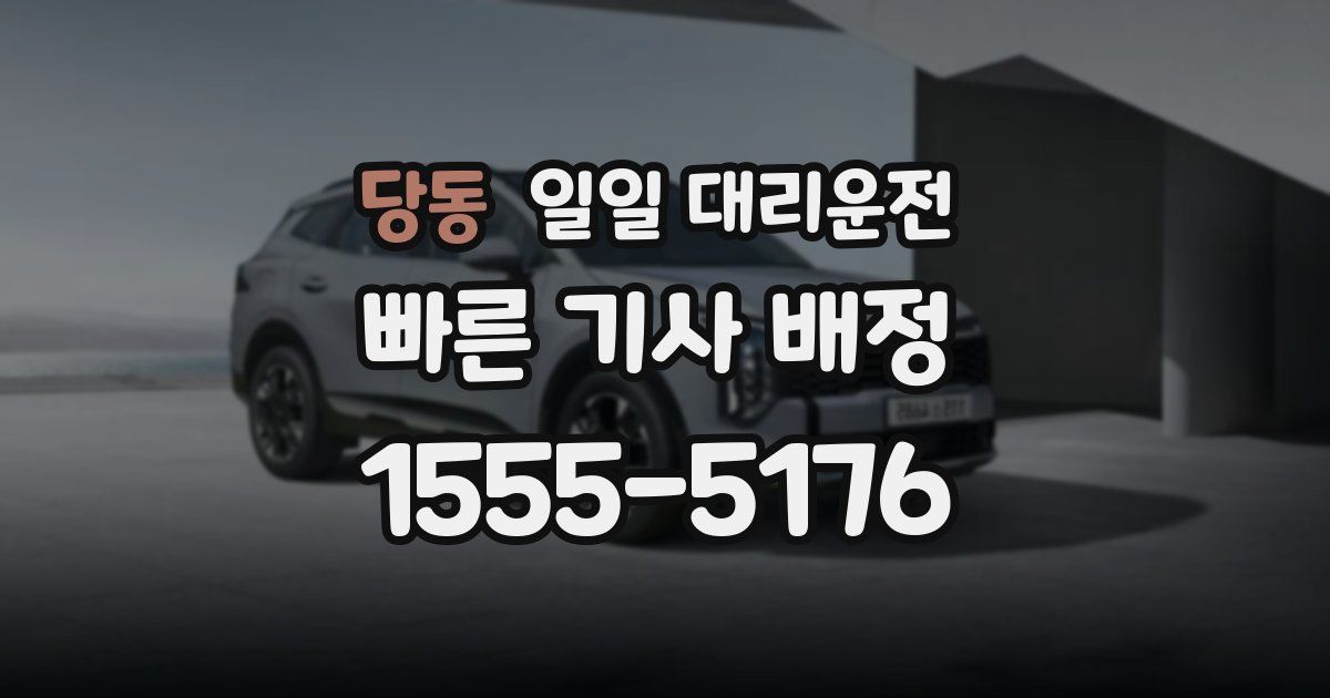 당동 일일 대리운전