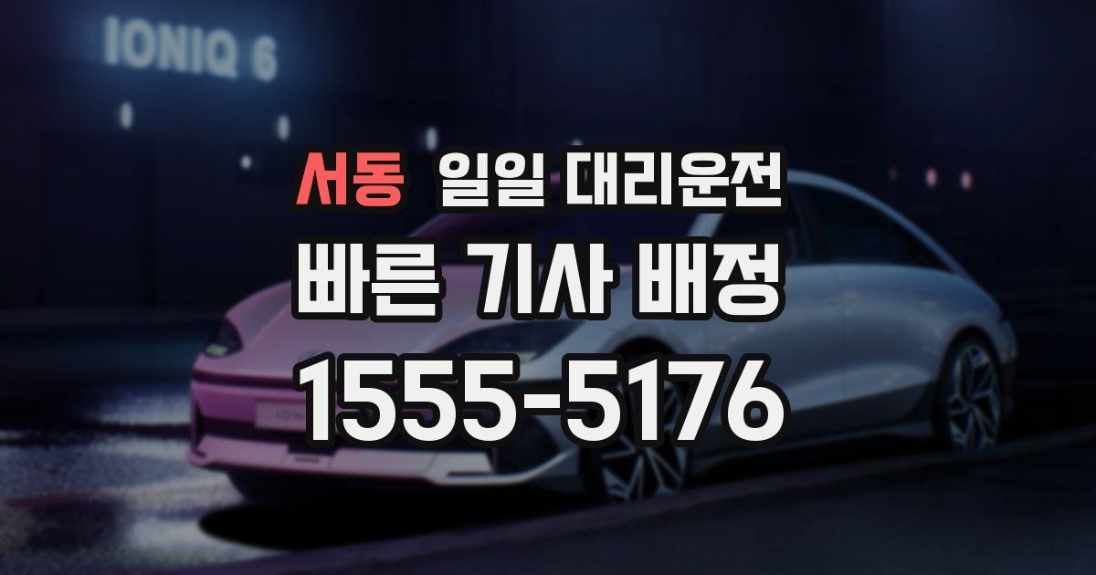 서동 일일 대리운전