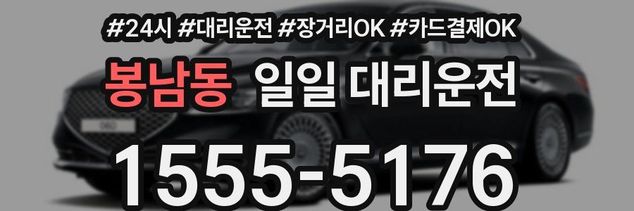 봉남동 일일 대리운전