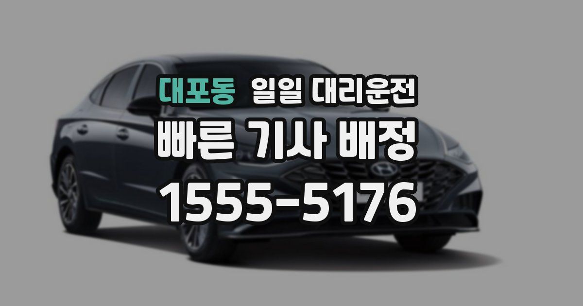 대포동 일일 대리운전