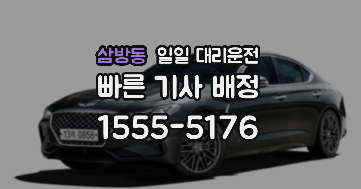삼방동 일일 대리운전