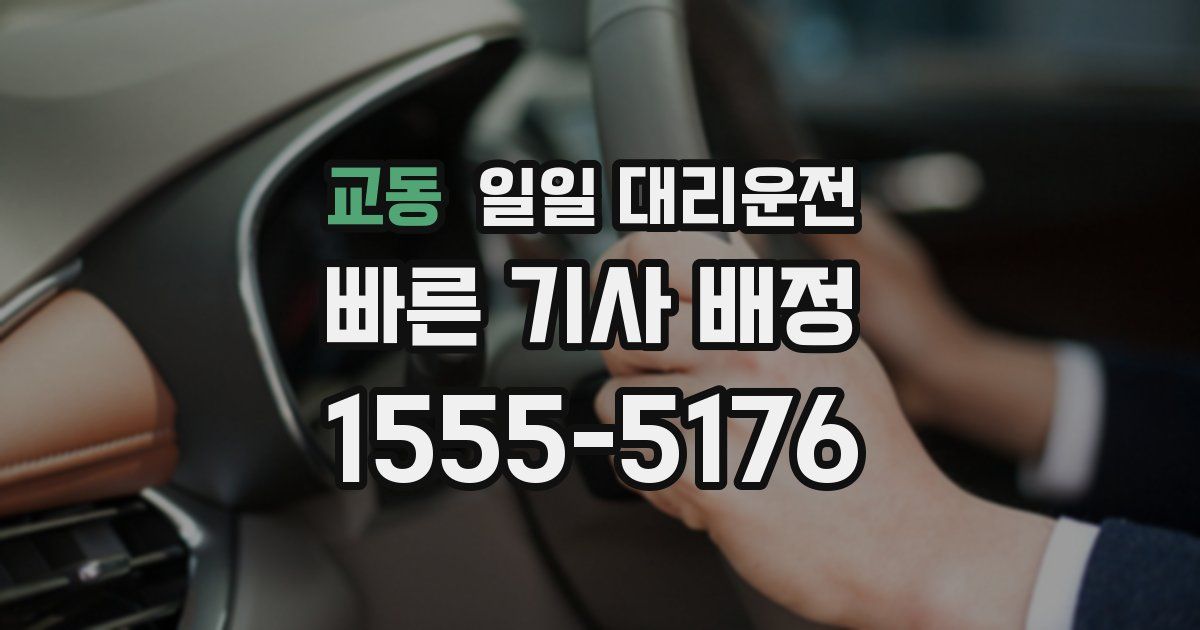 교동 일일 대리운전